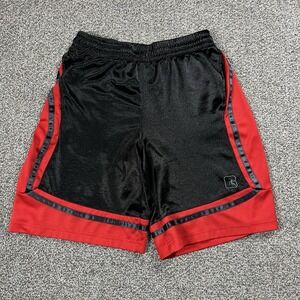 VTG And1 Basketball Shorts Mens M Black Red 10" Baggy Drawstring Pockets